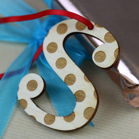 Small Spotty Letter Hanging Decoration - S