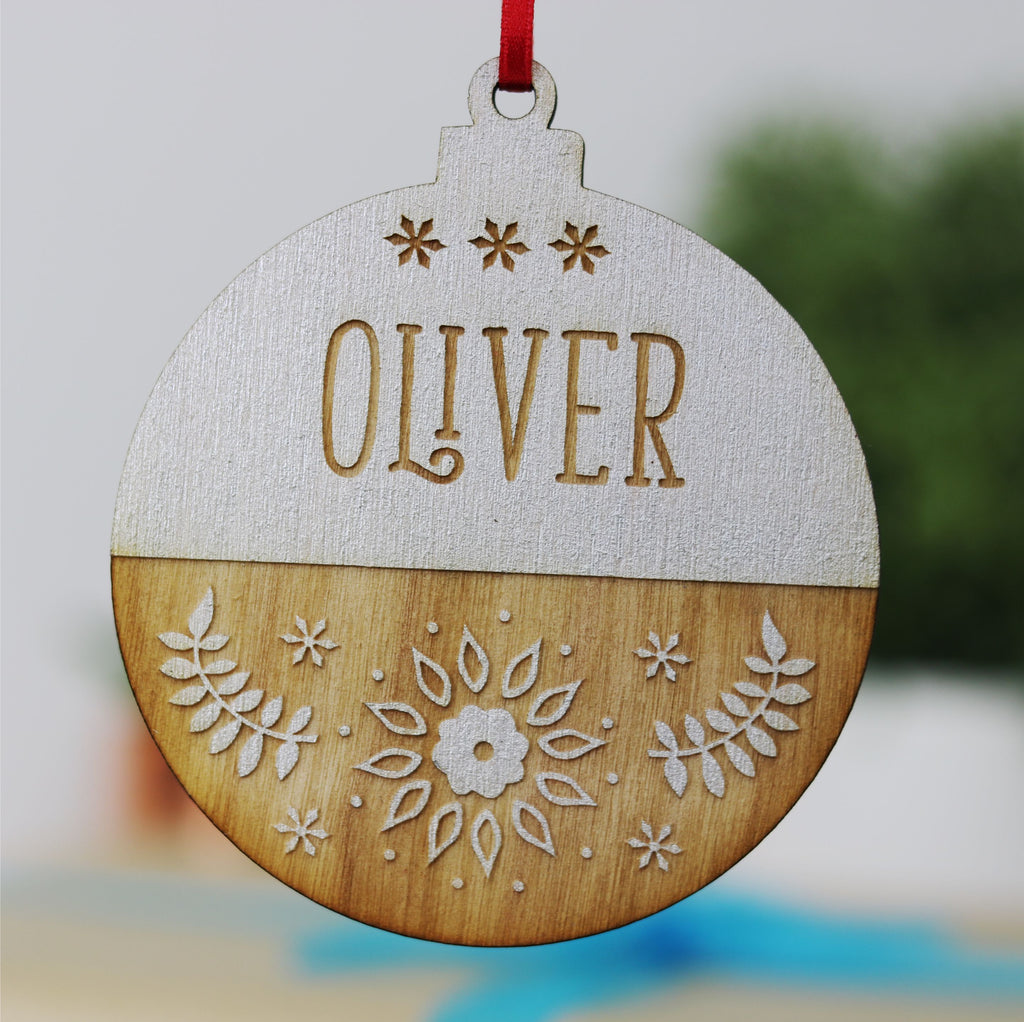 Personalised Colour Bauble Decoration