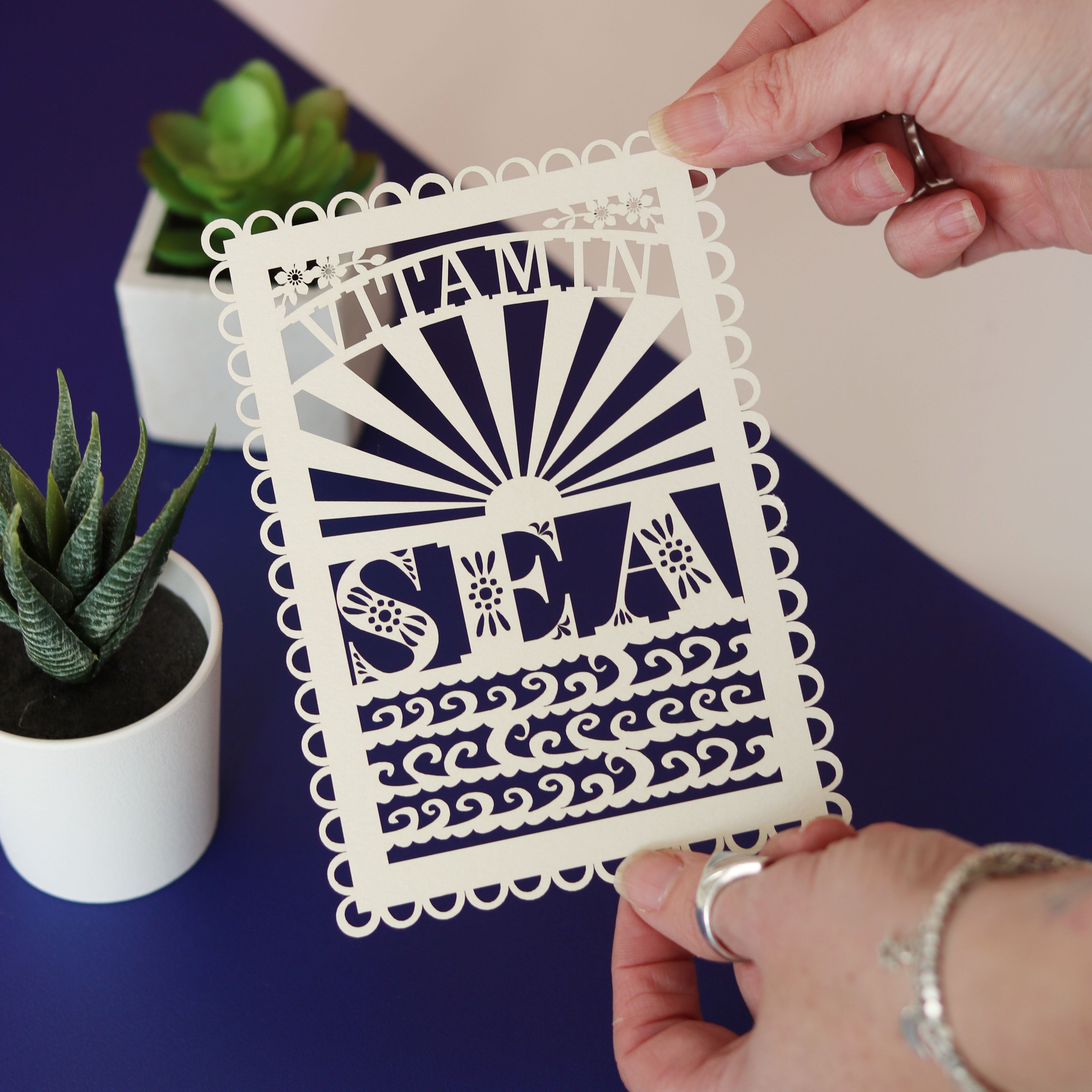 Vitamin Sea Papercut Postcard