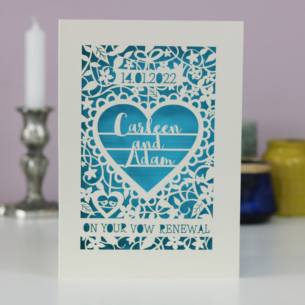 Personalised Vow Renewal Card